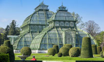 Scenery of Schonbrunn Gardens in Vienna, Austria