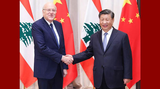 Xi meets Lebanese PM on ties