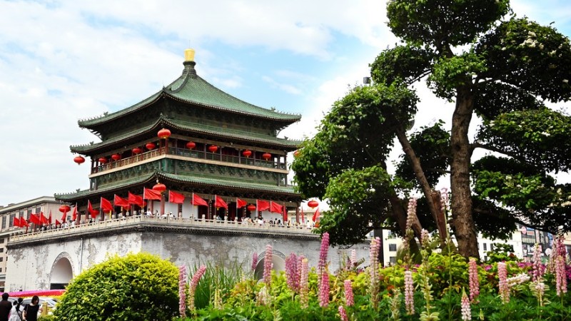 In pics: ancient city wall in Xi'an, NW China