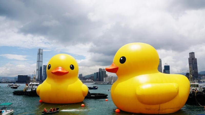 Hong Kong welcomes back its favorite giant rubber ducks after 10 years