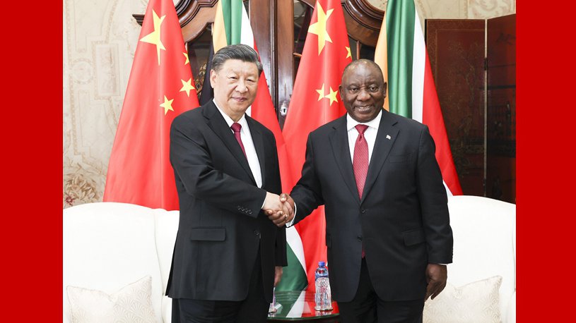 Xi calls on China, S. Africa to strengthen four partnerships in golden era