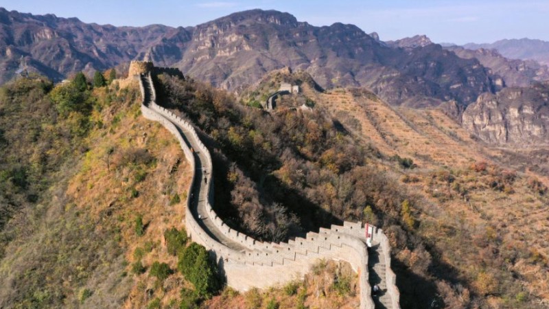 Autumn scenery of Huangyaguan Great Wall in Tianjin